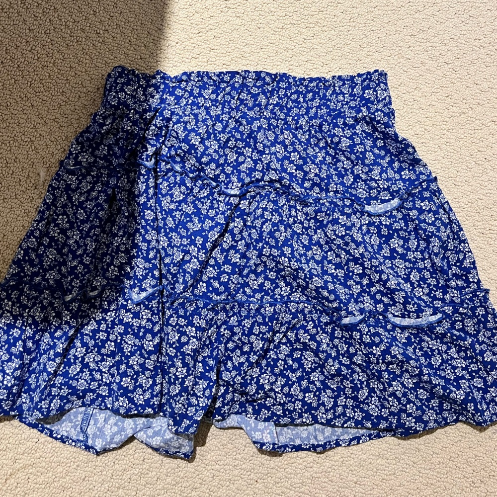 Women’s Medium Skirt. Cobalt Blue & White.